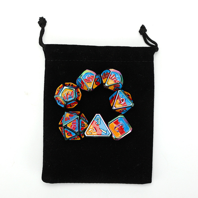 เซตลูกเต๋าโลหะและพลาสติก D20 เกม D &amp; D โพลีเอเดรอน DND เซตลูกเต๋า RPG