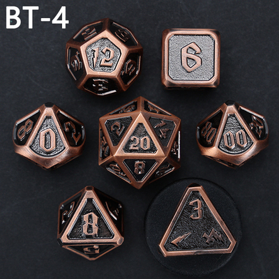 เซตลูกเต๋าโลหะและพลาสติก D20 เกม D &amp; D โพลีเอเดรอน DND เซตลูกเต๋า RPG