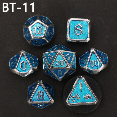 เซตลูกเต๋าโลหะและพลาสติก D20 เกม D &amp; D โพลีเอเดรอน DND เซตลูกเต๋า RPG