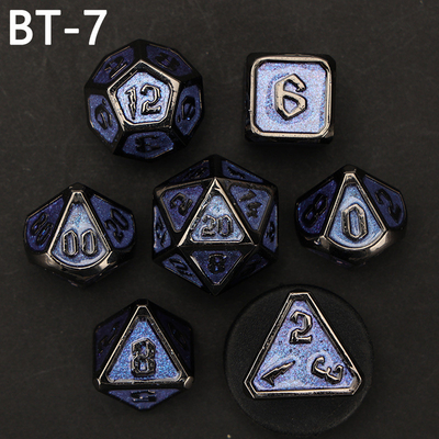 เซตลูกเต๋าโลหะและพลาสติก D20 เกม D &amp; D โพลีเอเดรอน DND เซตลูกเต๋า RPG