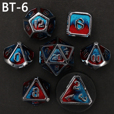 เซตลูกเต๋าโลหะและพลาสติก D20 เกม D &amp; D โพลีเอเดรอน DND เซตลูกเต๋า RPG