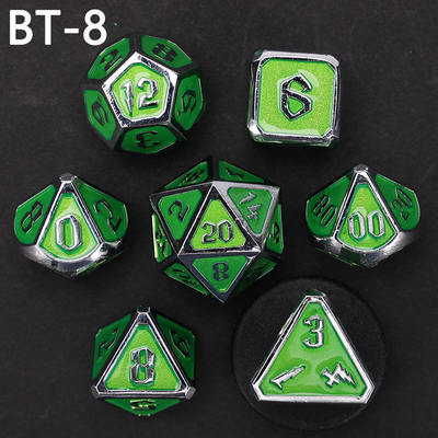 เซตลูกเต๋าโลหะและพลาสติก D20 เกม D &amp; D โพลีเอเดรอน DND เซตลูกเต๋า RPG