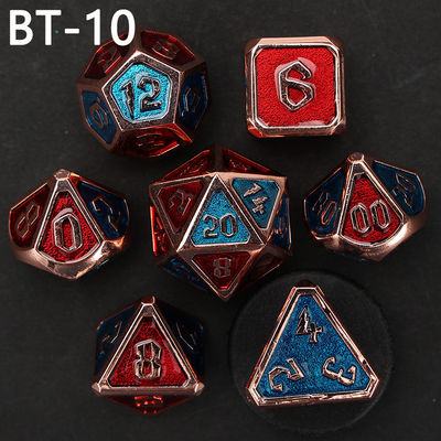 เซตลูกเต๋าโลหะและพลาสติก D20 เกม D &amp; D โพลีเอเดรอน DND เซตลูกเต๋า RPG