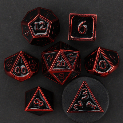 เกม D20 ดวงเหล็กแข็งแบบกําหนดเอง D &amp; D โพลีเอเดรอน DND ดวง RPG