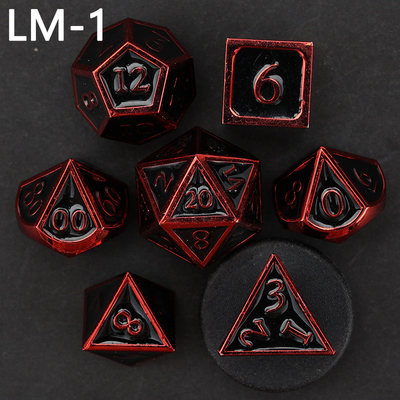 เกม D20 ดวงเหล็กแข็งแบบกําหนดเอง D &amp; D โพลีเอเดรอน DND ดวง RPG