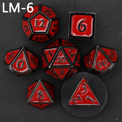 เกม D20 ดวงเหล็กแข็งแบบกําหนดเอง D &amp; D โพลีเอเดรอน DND ดวง RPG