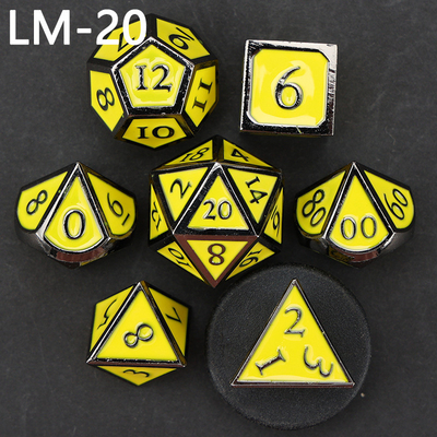เกม D20 ดวงเหล็กแข็งแบบกําหนดเอง D &amp; D โพลีเอเดรอน DND ดวง RPG