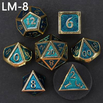 เกม D20 ดวงเหล็กแข็งแบบกําหนดเอง D &amp; D โพลีเอเดรอน DND ดวง RPG