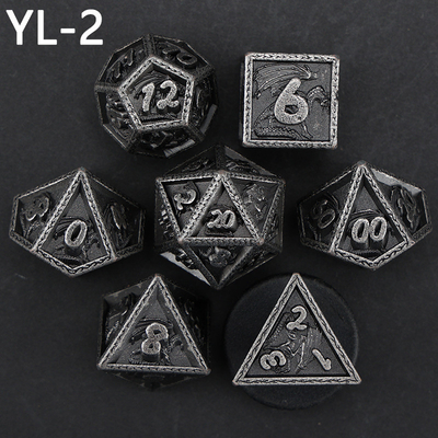 สีเขียว DND มังกรและ Dungeon เหรียญลูกเต๋า เซ็ตลูกเต๋า Rune