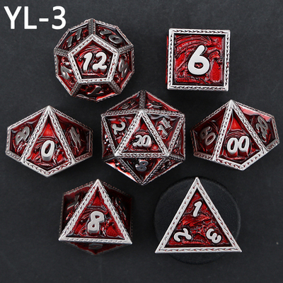 สีเขียว DND มังกรและ Dungeon เหรียญลูกเต๋า เซ็ตลูกเต๋า Rune