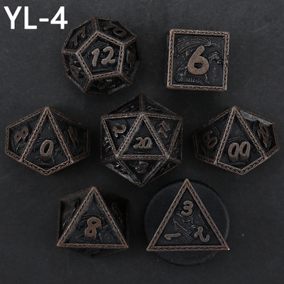 สีเขียว DND มังกรและ Dungeon เหรียญลูกเต๋า เซ็ตลูกเต๋า Rune
