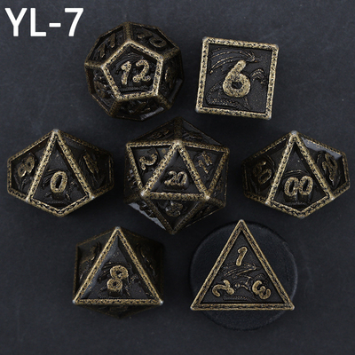 สีเขียว DND มังกรและ Dungeon เหรียญลูกเต๋า เซ็ตลูกเต๋า Rune