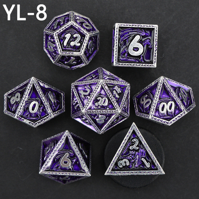 สีเขียว DND มังกรและ Dungeon เหรียญลูกเต๋า เซ็ตลูกเต๋า Rune