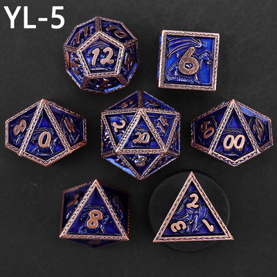 สีเขียว DND มังกรและ Dungeon เหรียญลูกเต๋า เซ็ตลูกเต๋า Rune