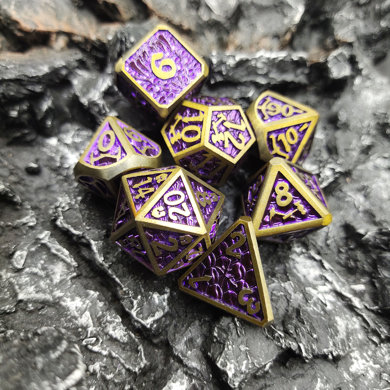 ลูกเต๋าโลหะจิ๋วอเนกประสงค์สี Mini Black Chip Dice Set Polyhedral