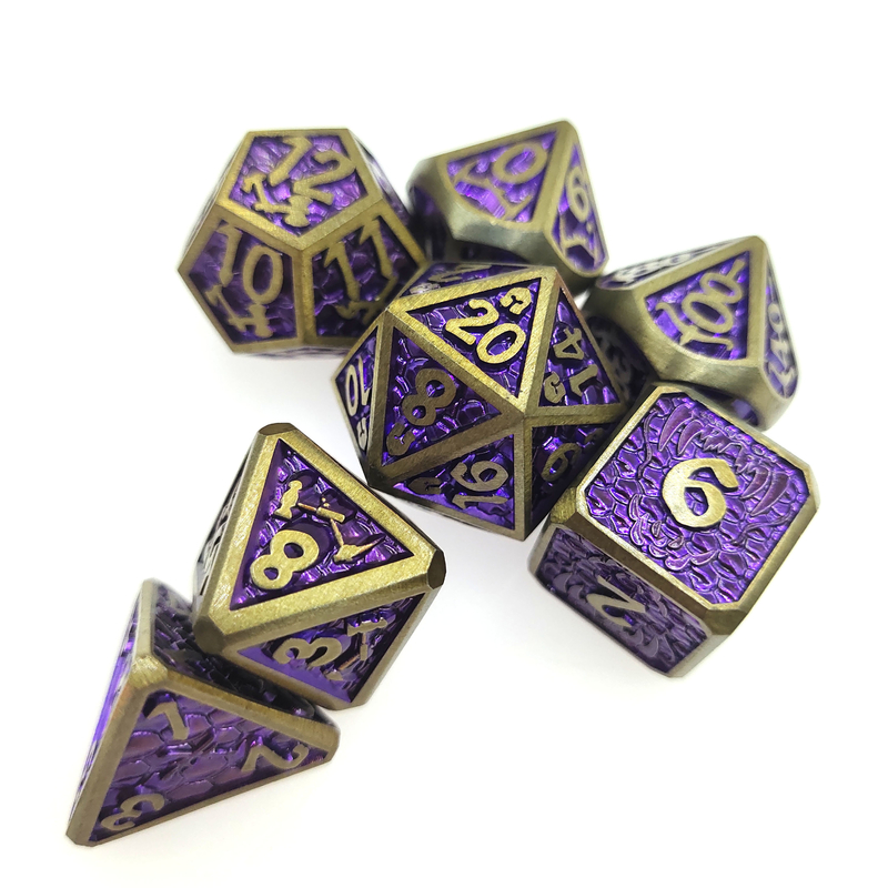 Mini RPG Dice 7 Piece Tiny Polyhedral Set มายากลการรวบรวมชุดลูกเต๋าชิป
