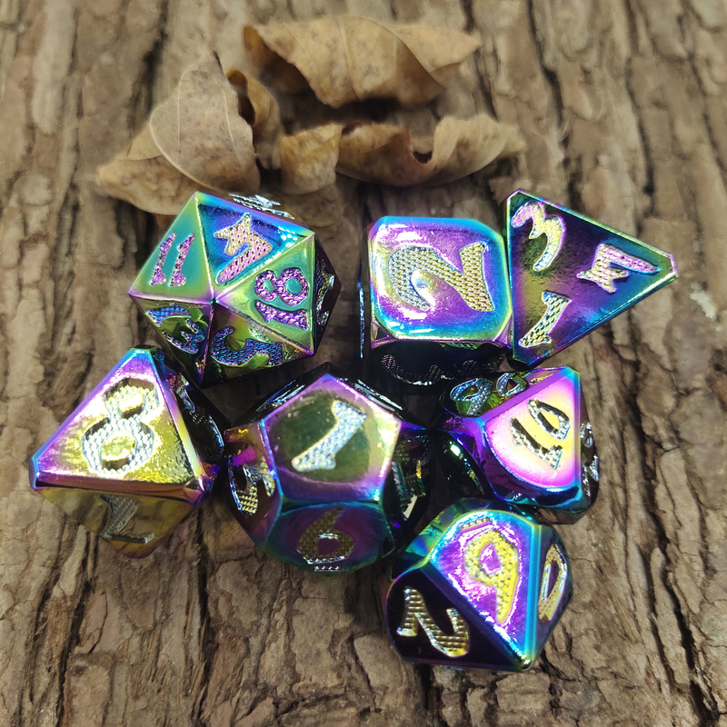 แกะสลักด้วยมือทนทานสำหรับ Savage World Polyhedral Changing Dice Portable Anti wear Dice