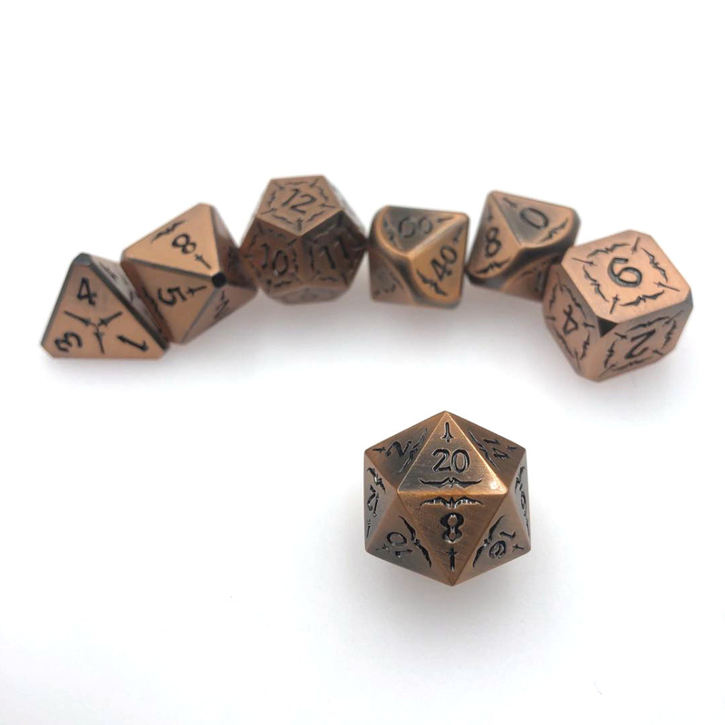 ชุดลูกเต๋า Rpg จำนวนมาก Polyhedral Hand Polished Black Liquid Core Dice ปลอดสารพิษ