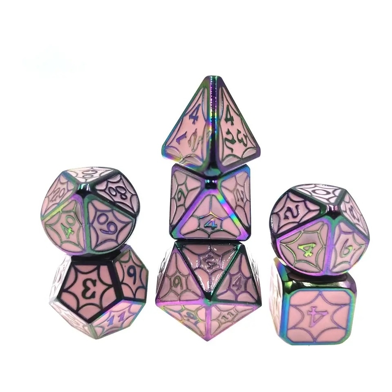 OEM เซ็ตลูกเต๋าโลหะ ไม่เป็นพิษ รวม RP มือ Polyhedron สําหรับโลก Savage