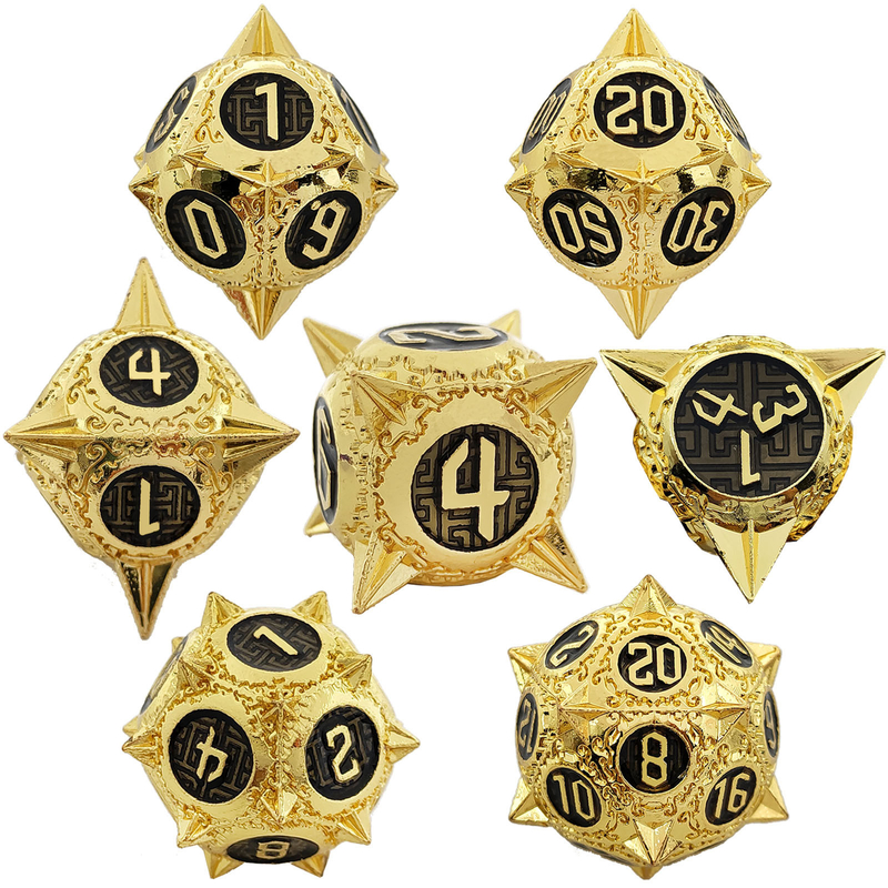 TRPG 16 มม โพลีฟรอนท์ DND โลหะไดส์ มัลติคอลเลอร์ Custom Meteor Hammer