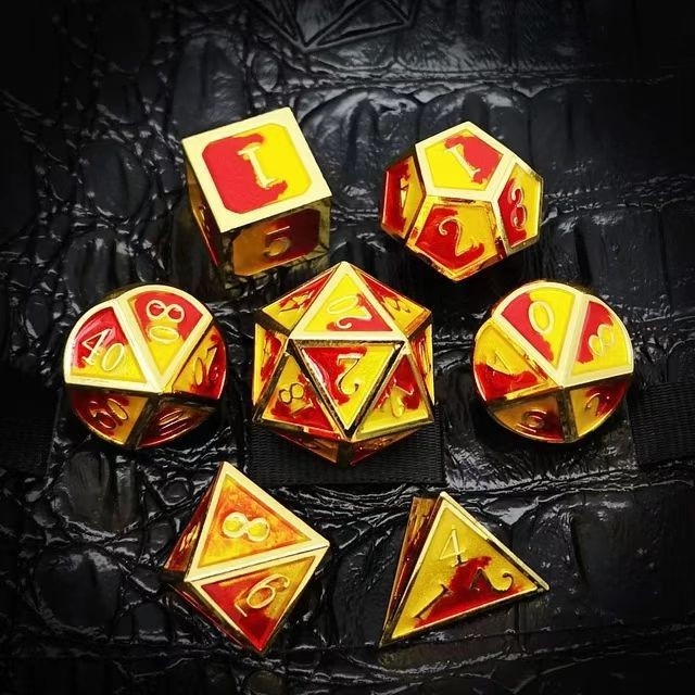 สีสัน สีขาว งานฝีมือ โลหะแข็ง ลูกเต๋า มังกรและเกมพาน DND RPG