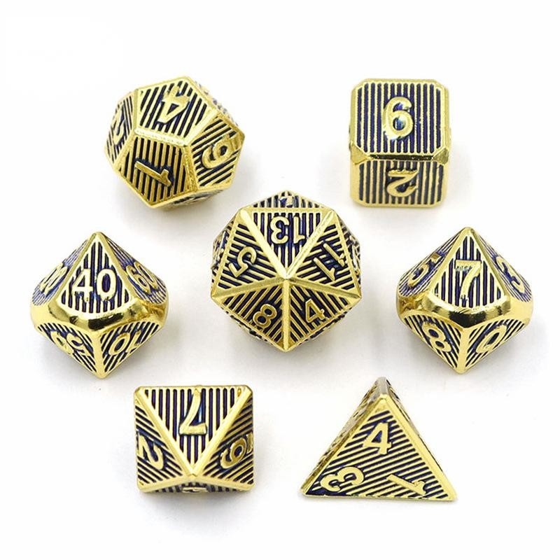 เกมพนันบนโต๊ะแบบตั้งโลหะหลายหน้า Dnd Rpg Coc สีทองแดง