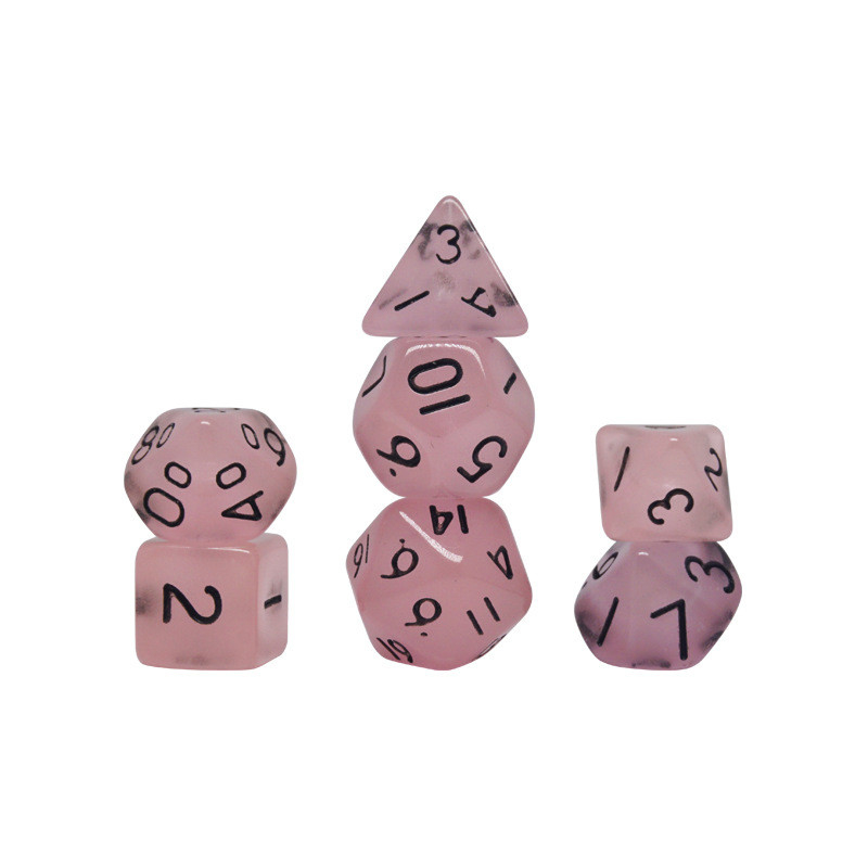 แคนดี้สีสีธรรมชาติ รีสินตัวละครเล่น dice ชุด dnd dice
