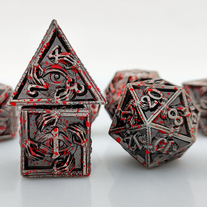 โลหะหรู โลหะหลายขั้ว 8 สีที่ทํางาน TRPG Dungeons และมังกร