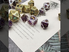 รูปกรอบทองแดงเรซิน สีเงินโปร่ง ราคาลูกเต๋าเรซิน DND มังกรและคุกใต้ดิน COC